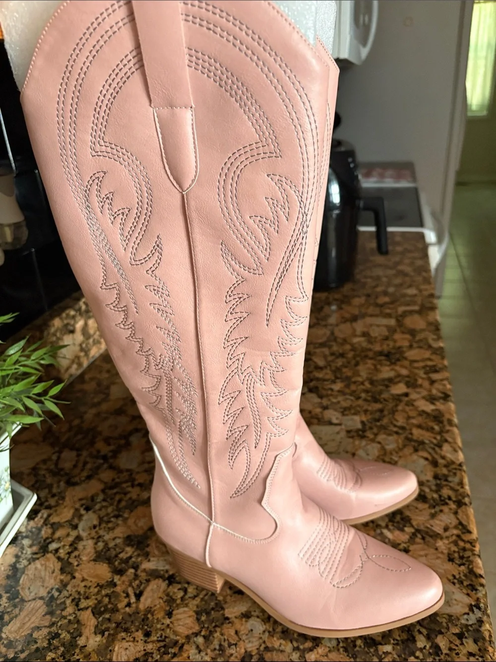 Women's Pink Knee-High Boots